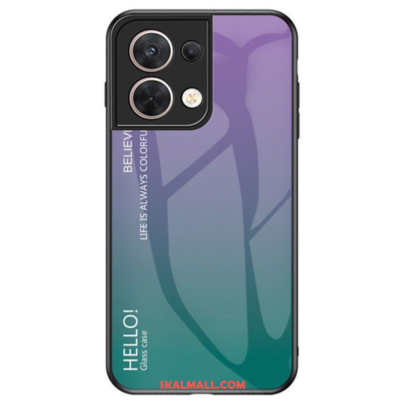 Skal Oppo Reno 8 Härdat Glas Hej