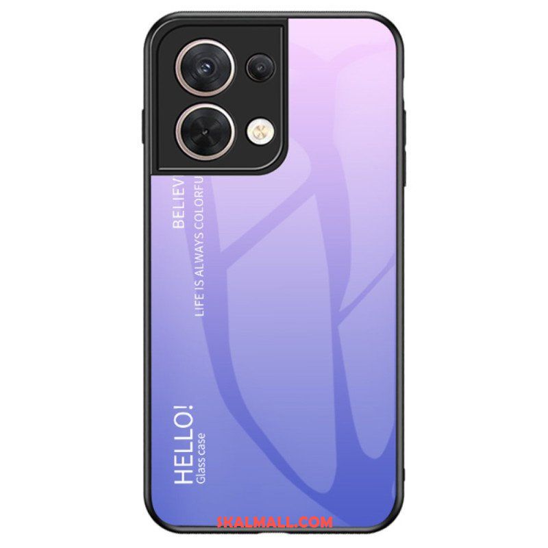 Skal Oppo Reno 8 Härdat Glas Hej