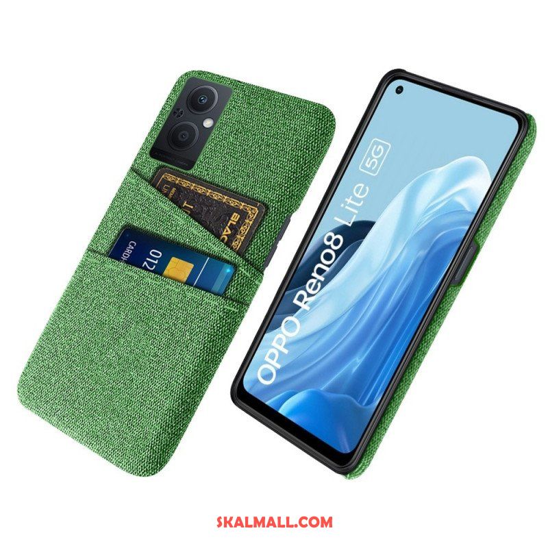 Skal Oppo Reno 8 Lite Korthållare Tyg