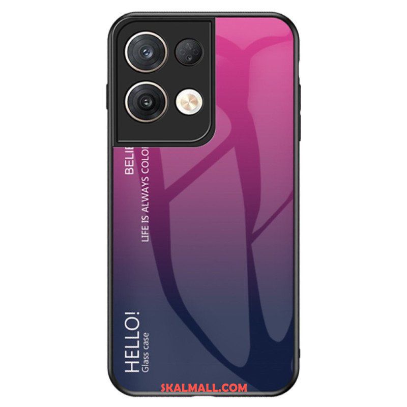 Skal Oppo Reno 8 Pro Härdat Glas Hej