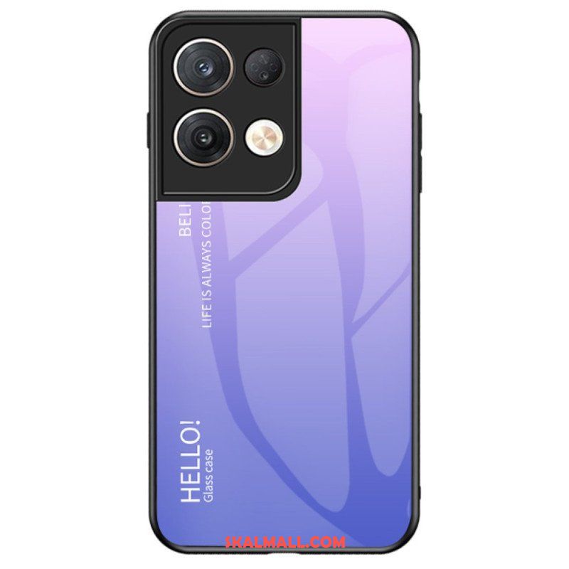 Skal Oppo Reno 8 Pro Härdat Glas Hej