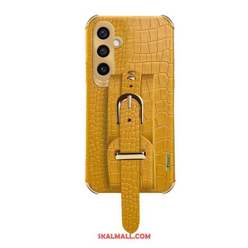Skal Samsung Galaxy A15 5g Telefonfodral Krokodilstil Med Armbandsstöd