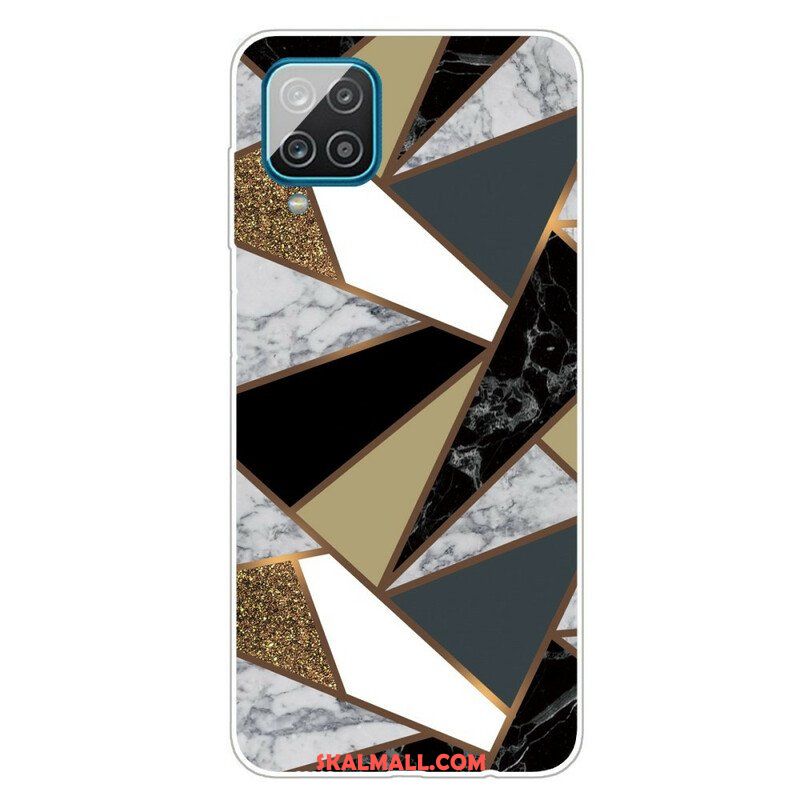 Skal Samsung Galaxy M12 / A12 Geometrisk Marmor