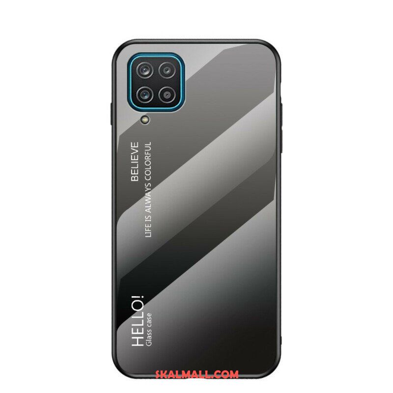 Skal Samsung Galaxy M12 / A12 Härdat Glas Hej