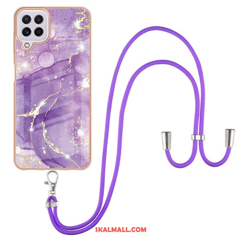 Skal Samsung Galaxy M32 Med Snodd Cord Marble Design