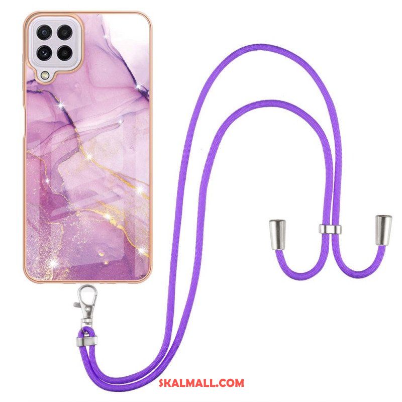 Skal Samsung Galaxy M32 Med Snodd Cord Marble Design