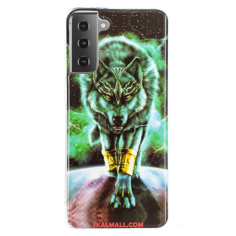 Skal Samsung Galaxy S21 5G Fluorescerande Wolf Series