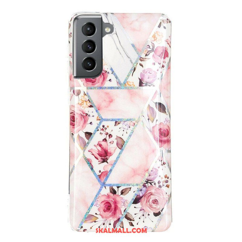 Skal Samsung Galaxy S21 FE Marmorerade Blommor