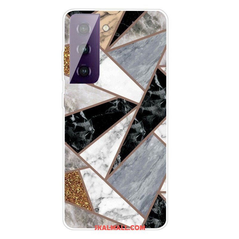 Skal Samsung Galaxy S21 FE Variabel Geometrisk Marmor