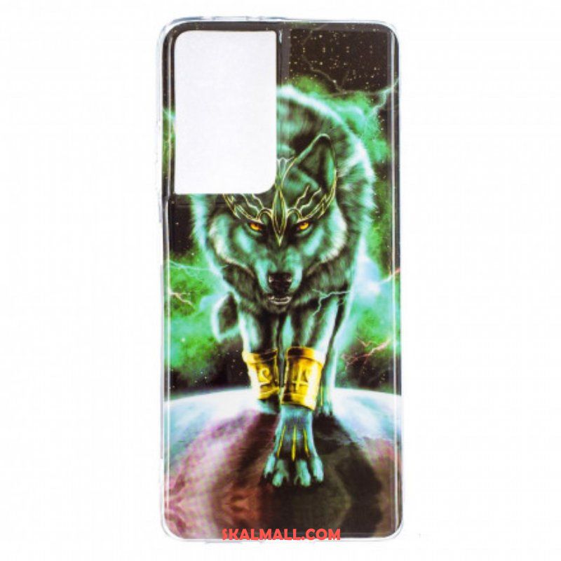 Skal Samsung Galaxy S21 Ultra 5G Fluorescerande Wolf Series