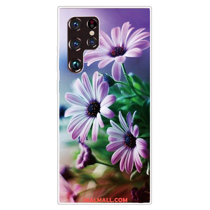 Skal Samsung Galaxy S22 Ultra 5G Realistiska Blommor