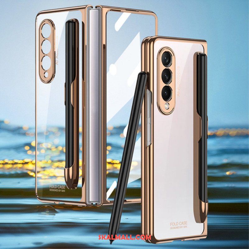 Skal Samsung Galaxy Z Fold 3 5G Transparent Med Gkk Stylushållare