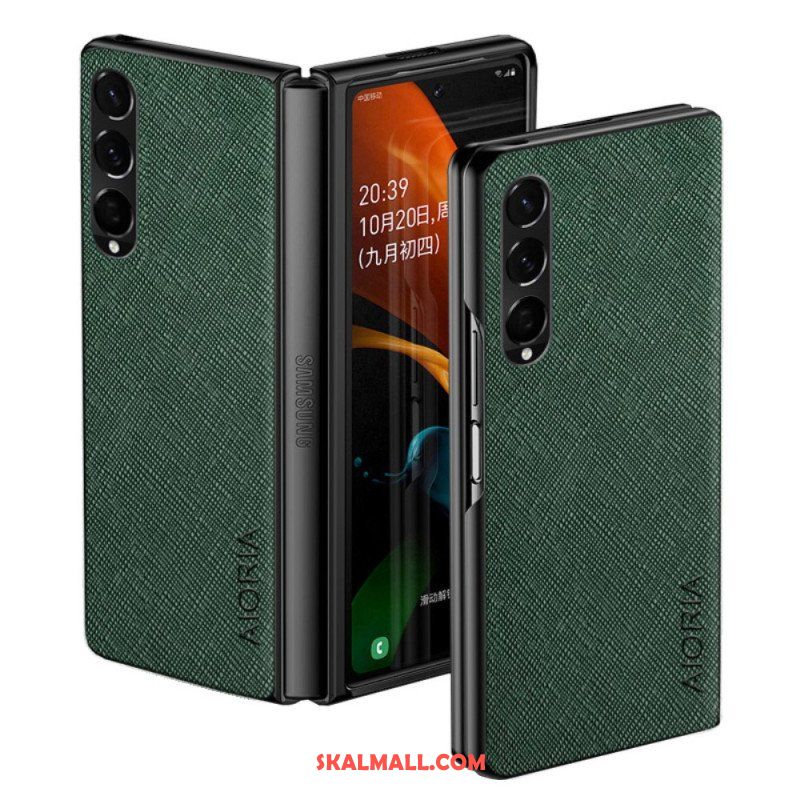 Skal Samsung Galaxy Z Fold 4 Aioria Konstläder Vävd Textur