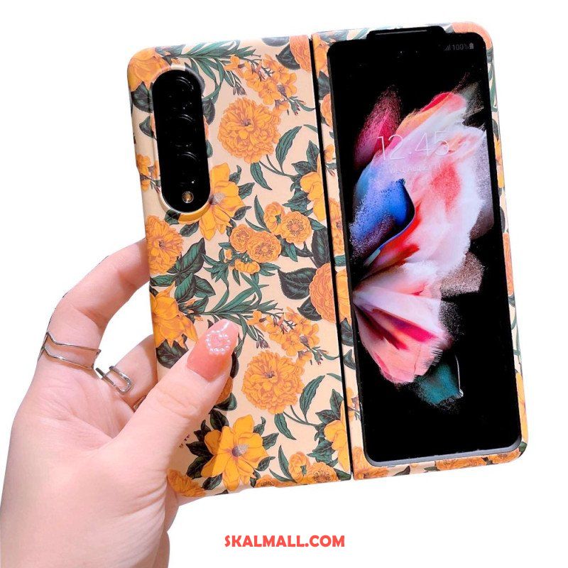 Skal Samsung Galaxy Z Fold 4 Blommor Bakgrund