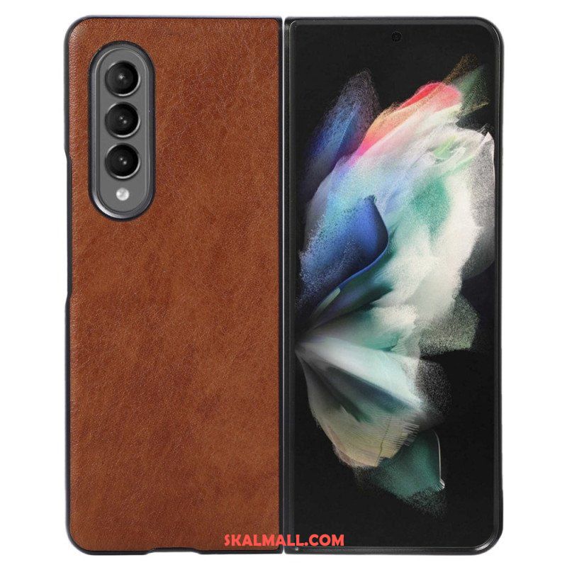 Skal Samsung Galaxy Z Fold 4 Texturerat I Tvåfärgat Konstläder