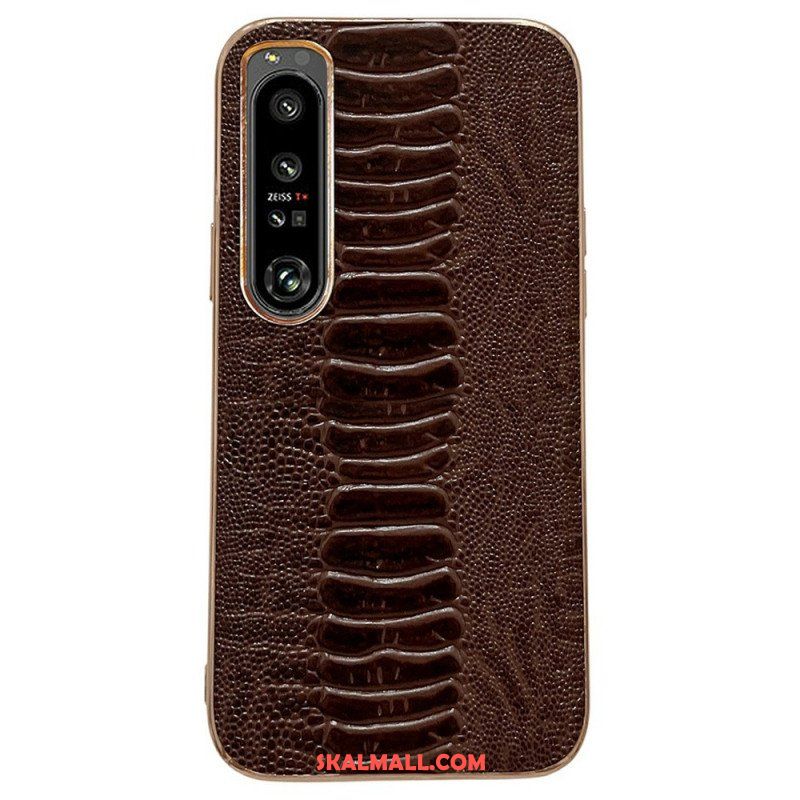 Skal Sony Xperia 1 IV Krokodilstil Äkta Läder