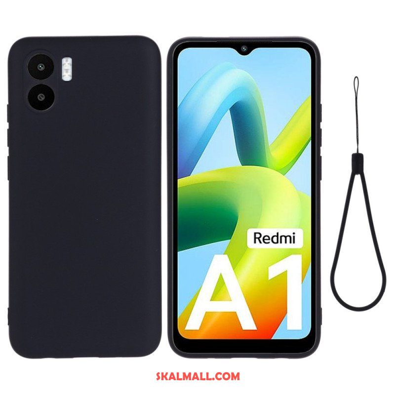 Skal Xiaomi Redmi A1 Med Kedjar Strappy Flytande Silikon