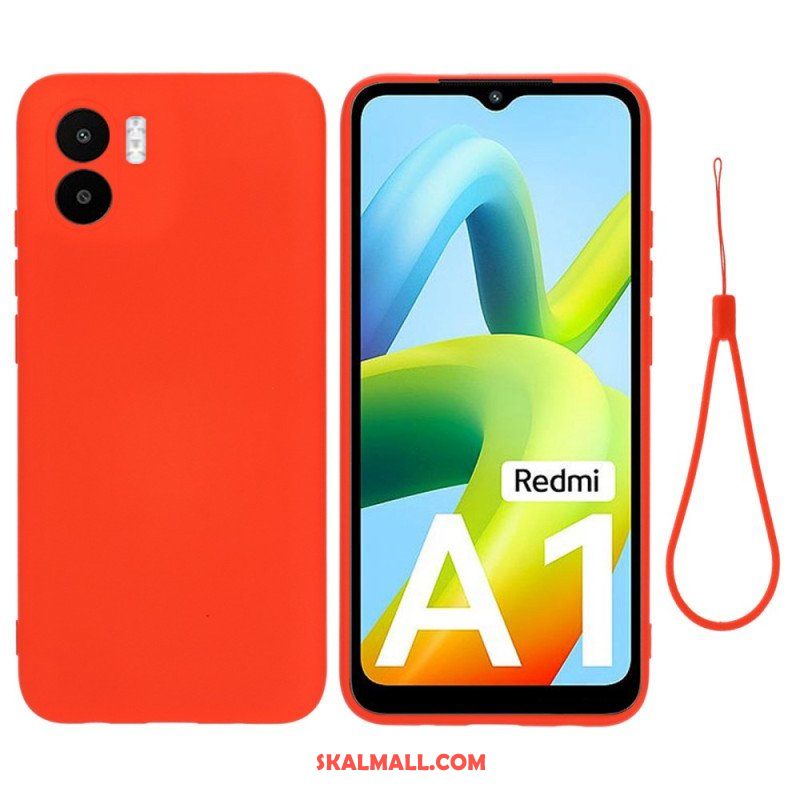 Skal Xiaomi Redmi A1 Med Kedjar Strappy Flytande Silikon