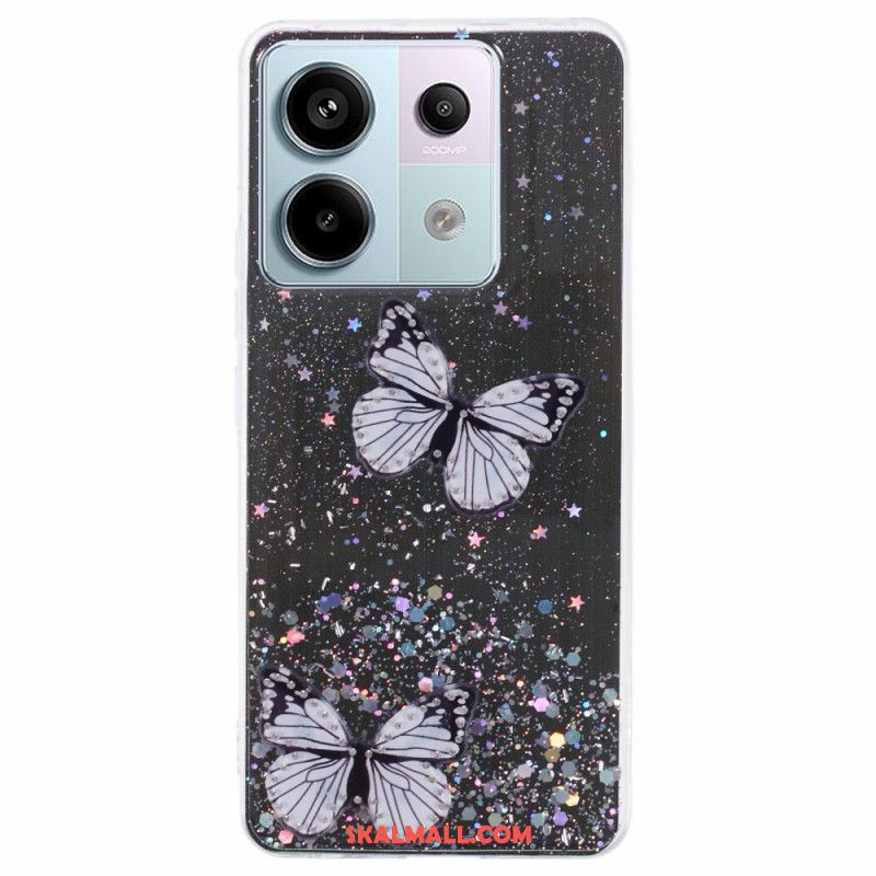 Skal Xiaomi Redmi Note 13 Pro 5g Telefonfodral Fjärilar Glitter