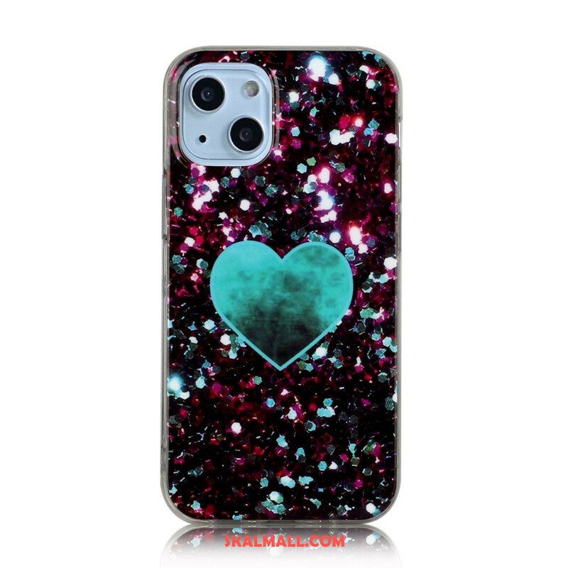 Skal iPhone 13 Mini Glitter Marmor