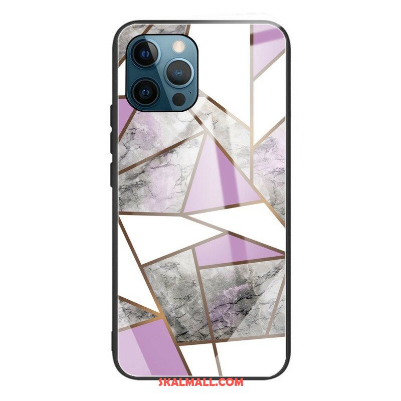 Skal iPhone 13 Pro Geometri Marmor Härdat Glas