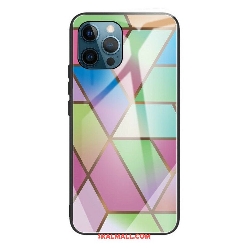 Skal iPhone 13 Pro Geometri Marmor Härdat Glas