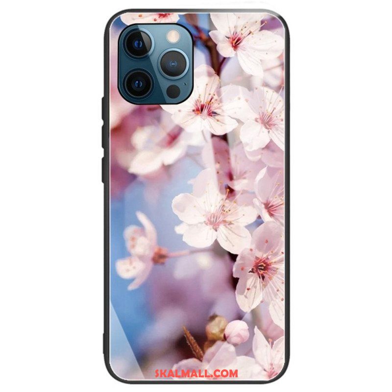 Skal iPhone 14 Pro Max Härdat Glas Blommor