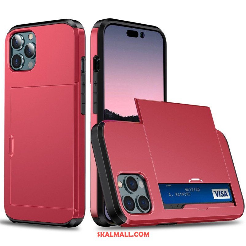 Skal iPhone 14 Pro Max Två Korthållare Med Dragkedja