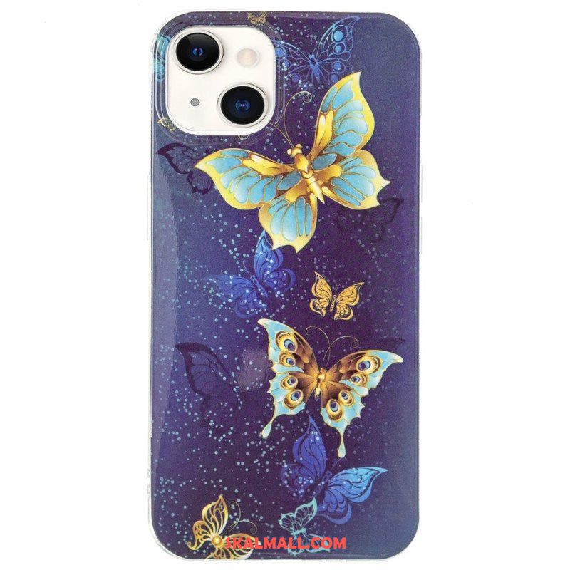 Skal iPhone 15 Plus Fluorescerande Fjärilar