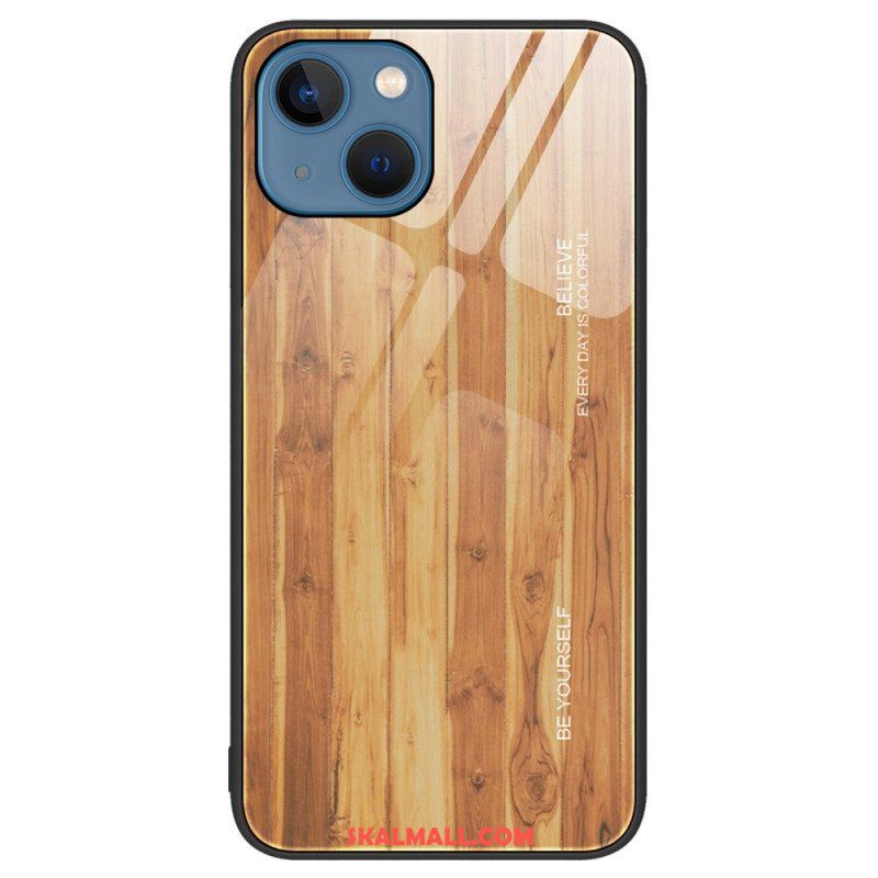 Skal iPhone 15 Plus Trädesign Av Härdat Glas
