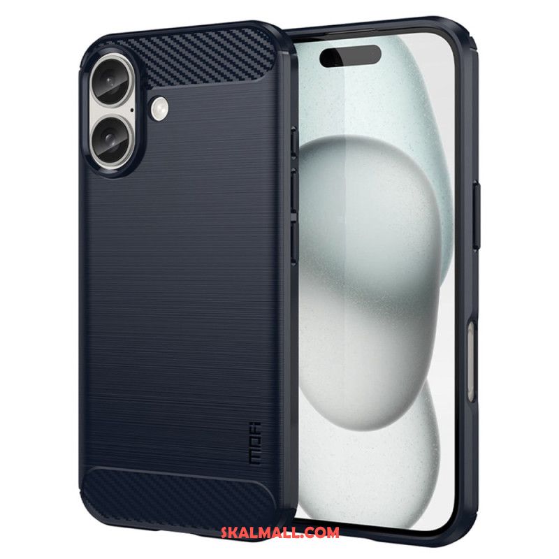 Skal iPhone 16 Telefonfodral Mofi Borstad Kolfiber