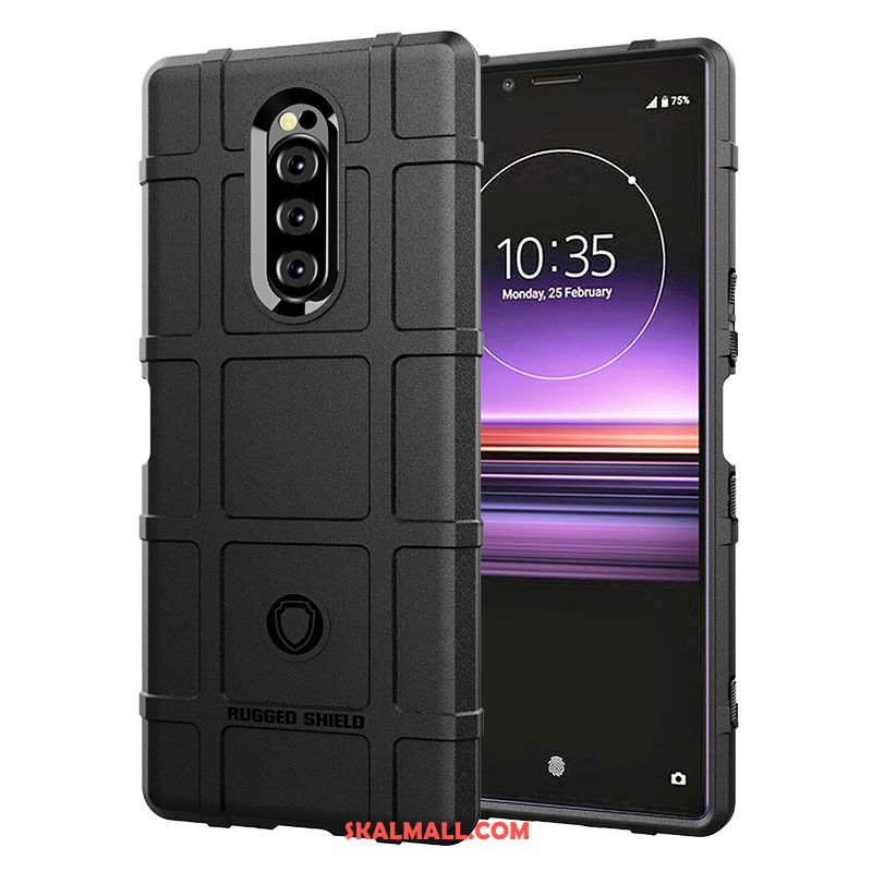 Sony Xperia 1 Skal All Inclusive Fallskydd Nubuck Grön Mjuk Butik