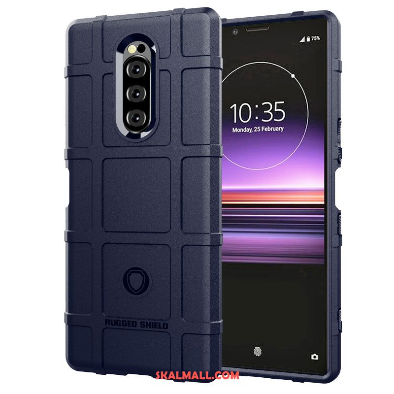 Sony Xperia 1 Skal All Inclusive Fallskydd Nubuck Grön Mjuk Butik