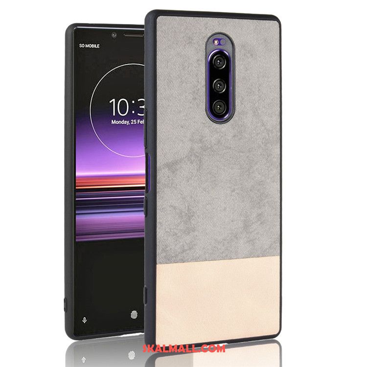 Sony Xperia 1 Skal Denim Svart Mobil Telefon Läder All Inclusive Online