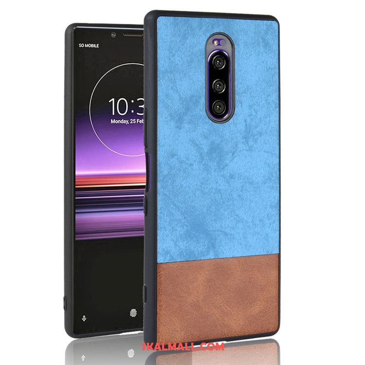 Sony Xperia 1 Skal Denim Svart Mobil Telefon Läder All Inclusive Online