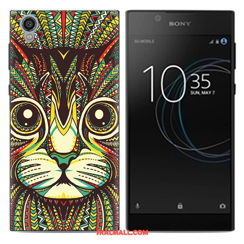 Sony Xperia L1 Skal Fallskydd Kreativa Målade Pu Mobil Telefon Rea