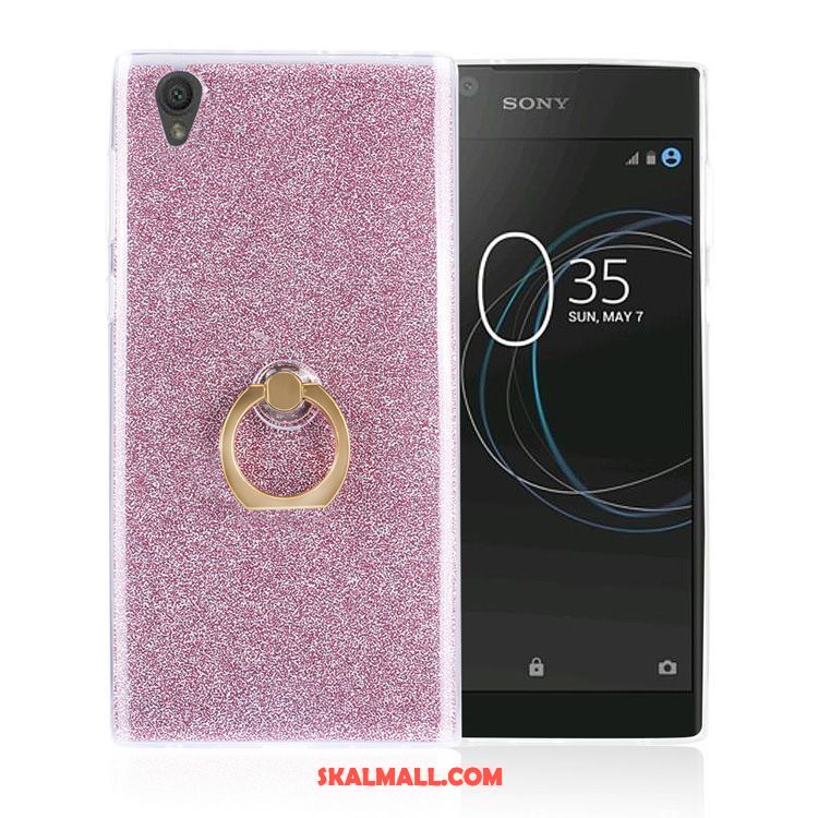 Sony Xperia L1 Skal Svart Ring Pulver Silikon Fallskydd Fodral Billigt