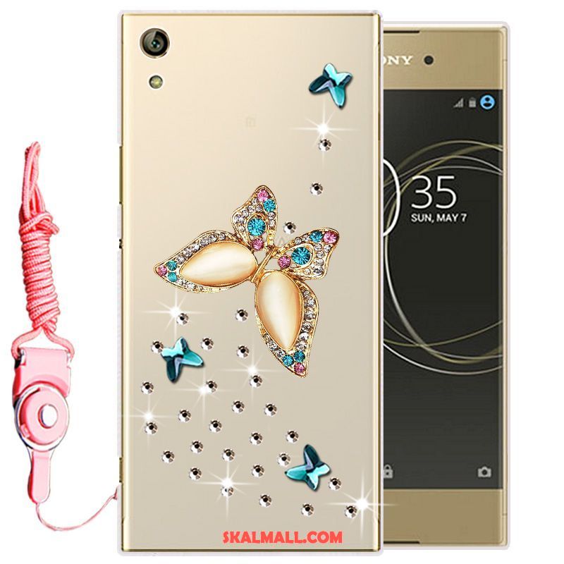 Sony Xperia L1 Skal Vit Strass Mjuk Silikon Skydd Billigt