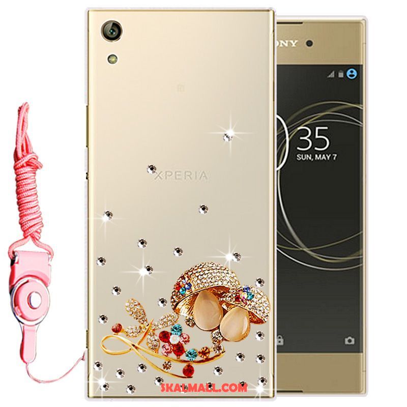 Sony Xperia L1 Skal Vit Strass Mjuk Silikon Skydd Billigt