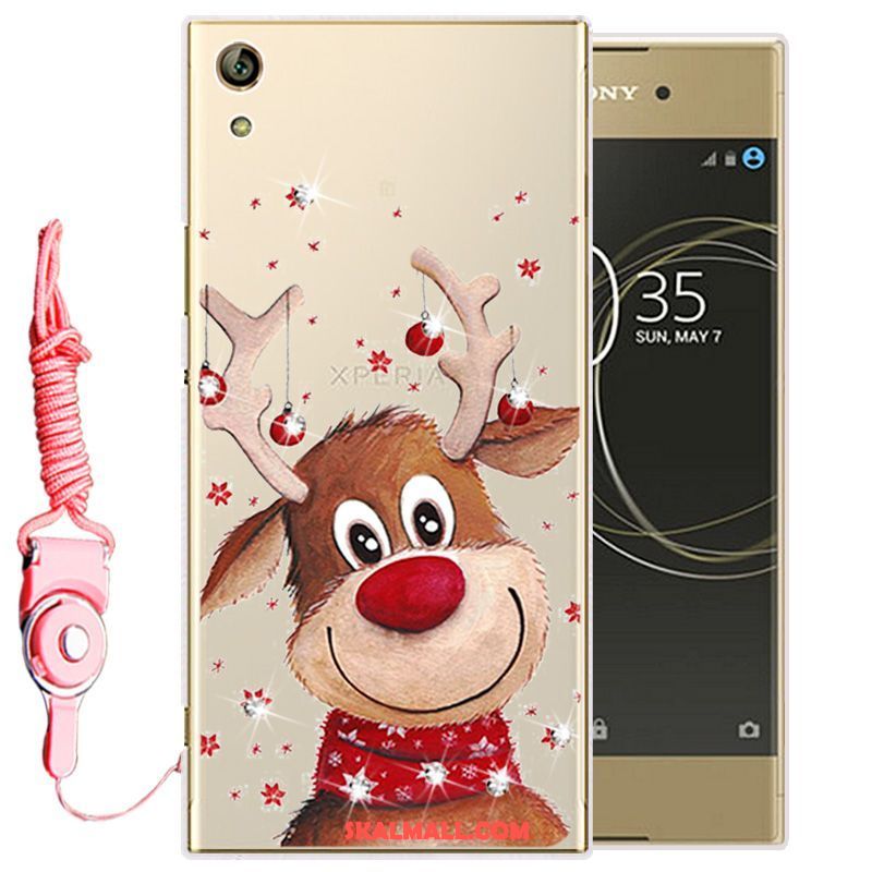 Sony Xperia L1 Skal Vit Strass Mjuk Silikon Skydd Billigt