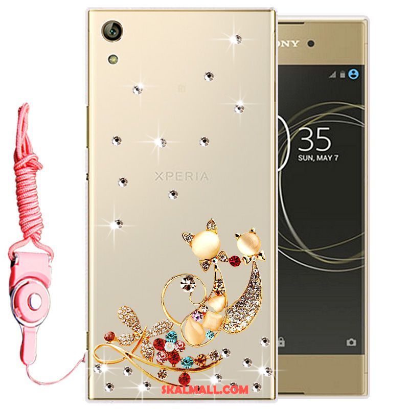 Sony Xperia L1 Skal Vit Strass Mjuk Silikon Skydd Billigt