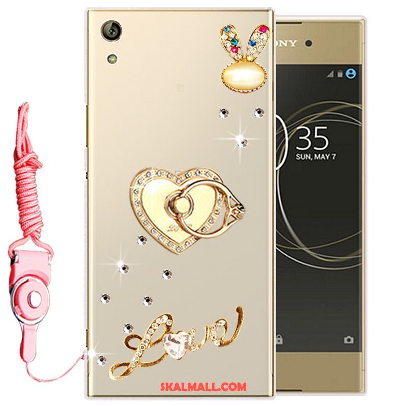 Sony Xperia L1 Skal Vit Strass Mjuk Silikon Skydd Billigt