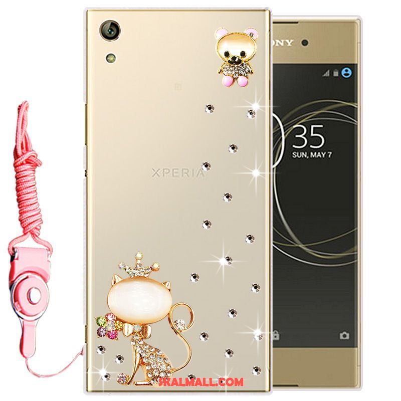 Sony Xperia L1 Skal Vit Strass Mjuk Silikon Skydd Billigt