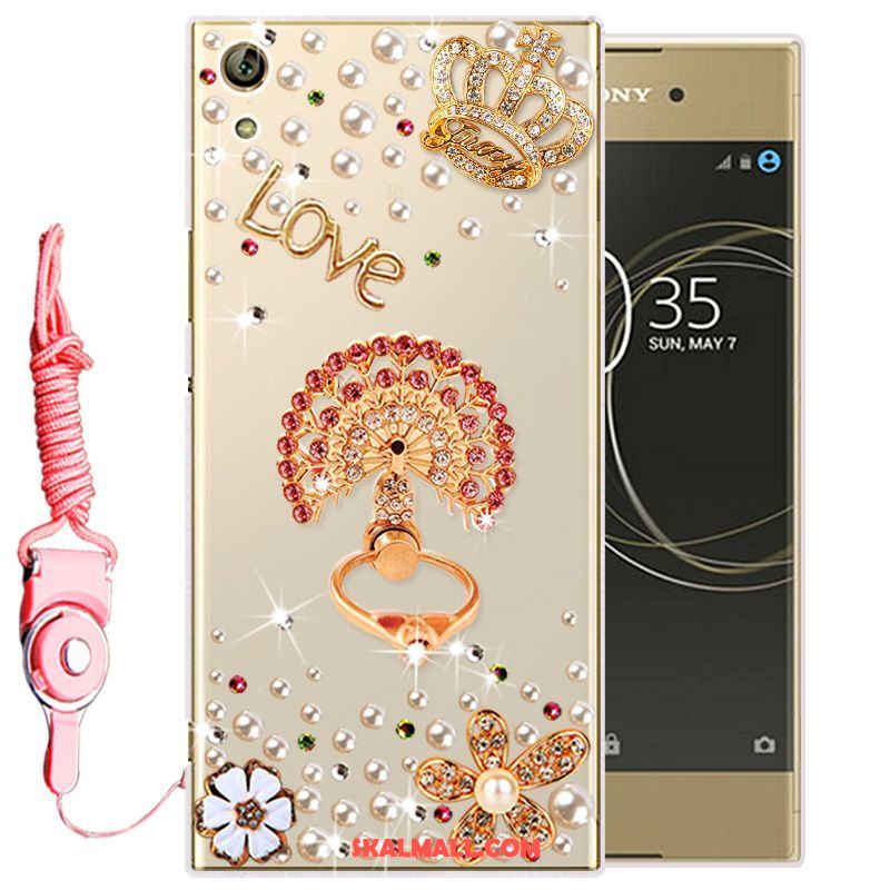 Sony Xperia L1 Skal Vit Strass Mjuk Silikon Skydd Billigt