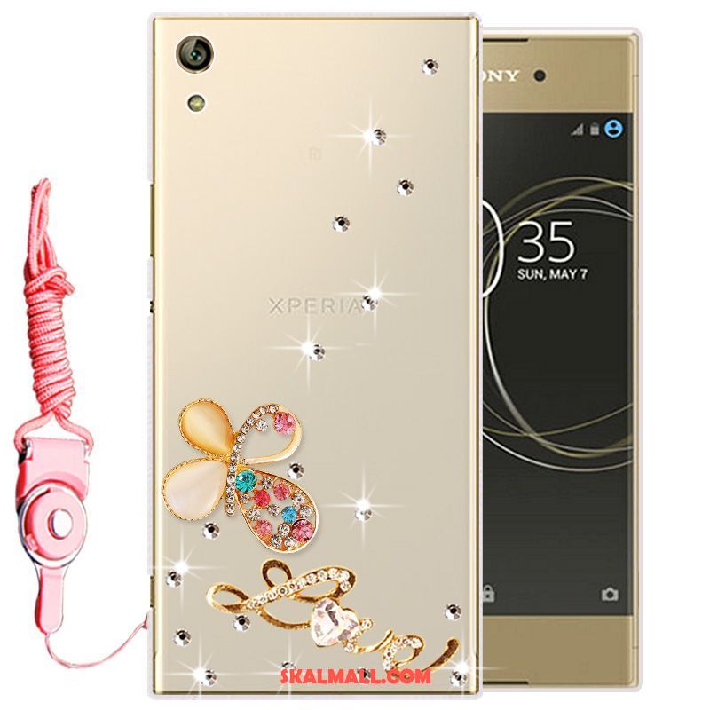 Sony Xperia L1 Skal Vit Strass Mjuk Silikon Skydd Billigt