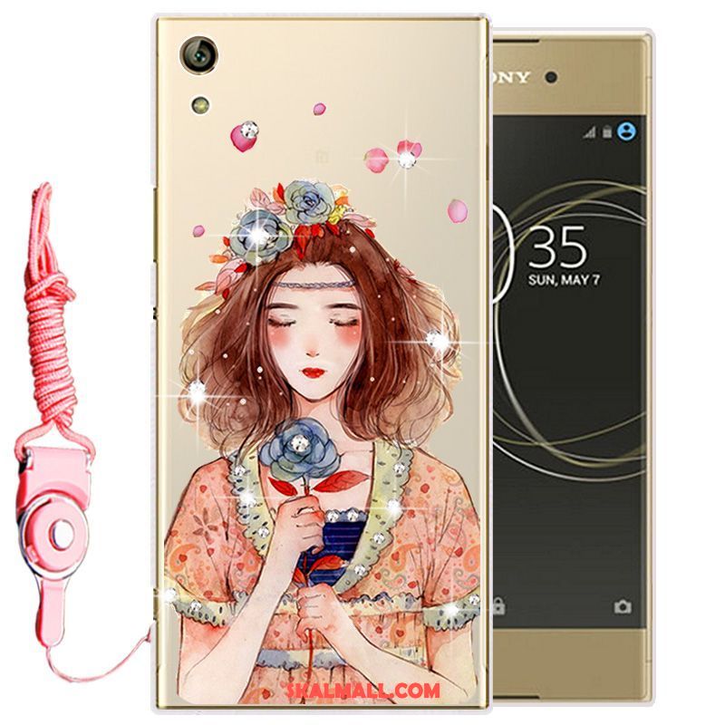 Sony Xperia L1 Skal Vit Strass Mjuk Silikon Skydd Billigt