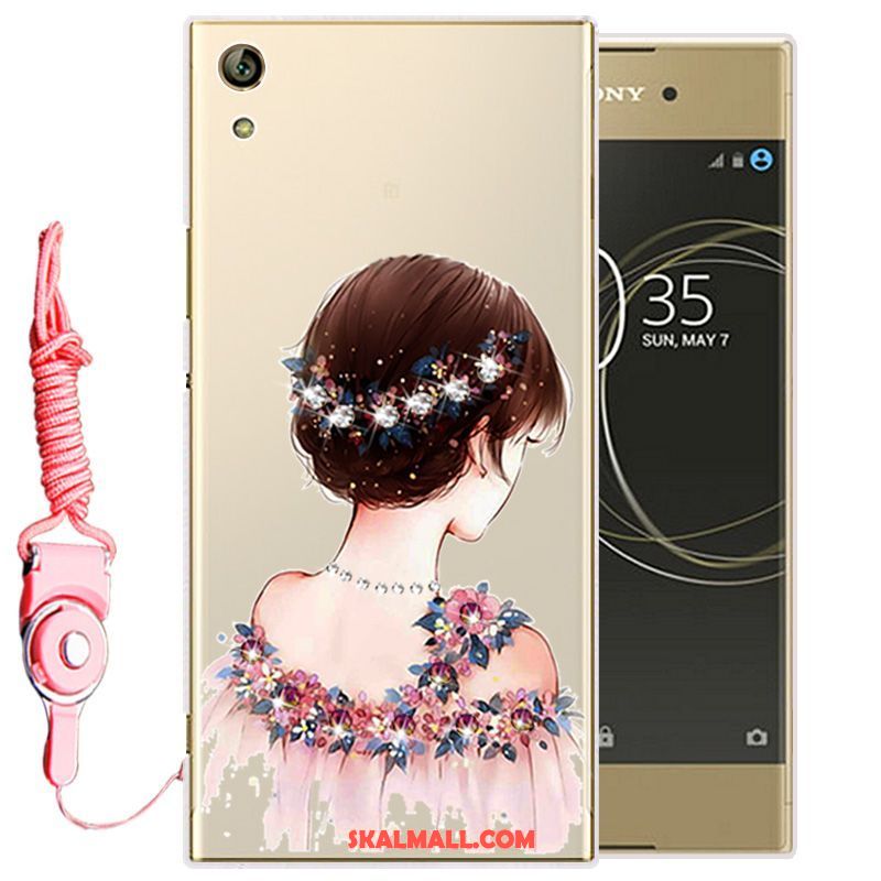 Sony Xperia L1 Skal Vit Strass Mjuk Silikon Skydd Billigt