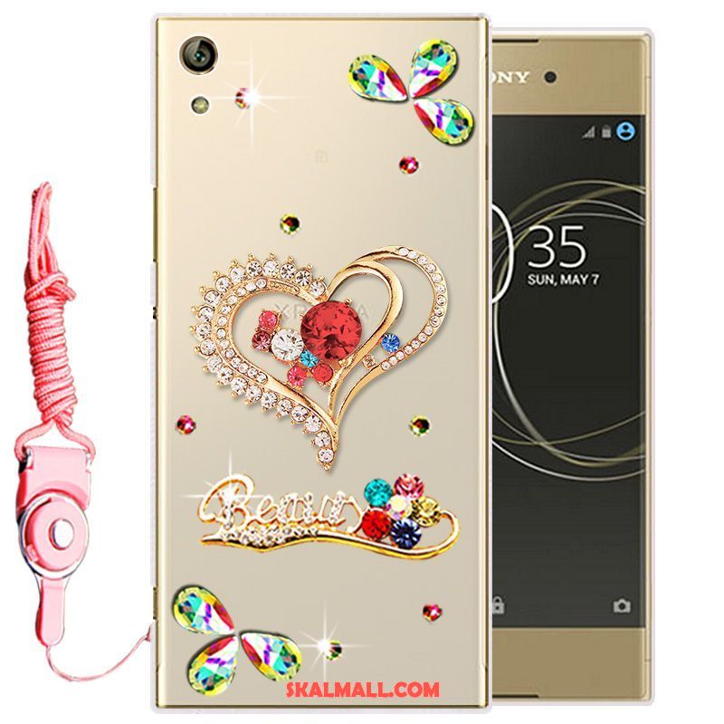 Sony Xperia L1 Skal Vit Strass Mjuk Silikon Skydd Billigt