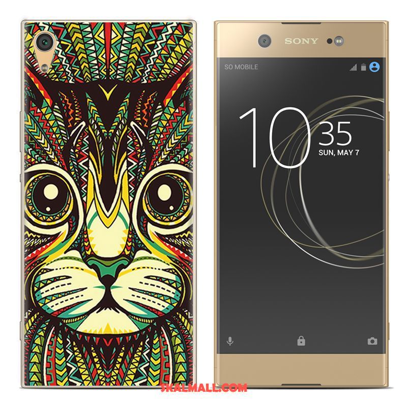 Sony Xperia Xa1 Plus Skal Leopard Mjuk Silikon Kreativa Målade Till Salu