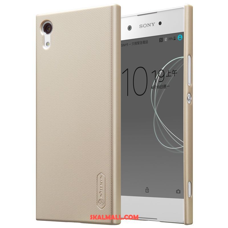 Sony Xperia Xa1 Skal Hård Tunn Glidskydds Nubuck Svart Till Salu